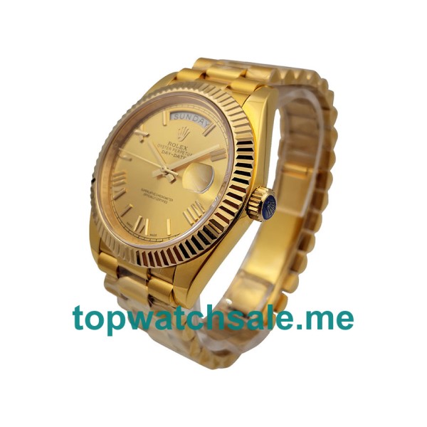 Replica Rolex Day-Date 228238 UK - 40MM Gold Male Rolex Day-Date Replica Watches - Blingwatches.co.uk