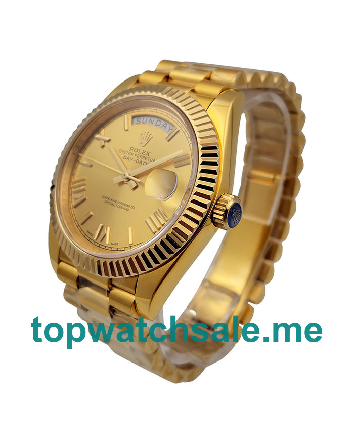 Replica Rolex Day-Date 228238 UK - 40MM Gold Male Rolex Day-Date Replica Watches - Blingwatches.co.uk