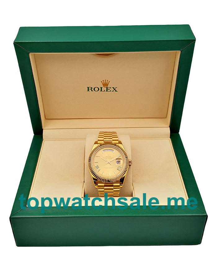Replica Rolex Day-Date 228238 UK - 40MM Gold Male Rolex Day-Date Replica Watches - Blingwatches.co.uk