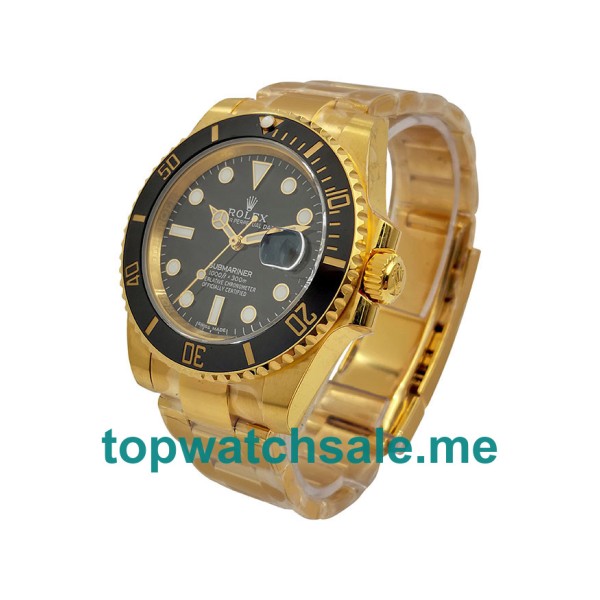 Replica Rolex Submariner 116618 LN UK - 40MM Gold Male Rolex Submariner Replica Watches - Blingwatches.co.uk