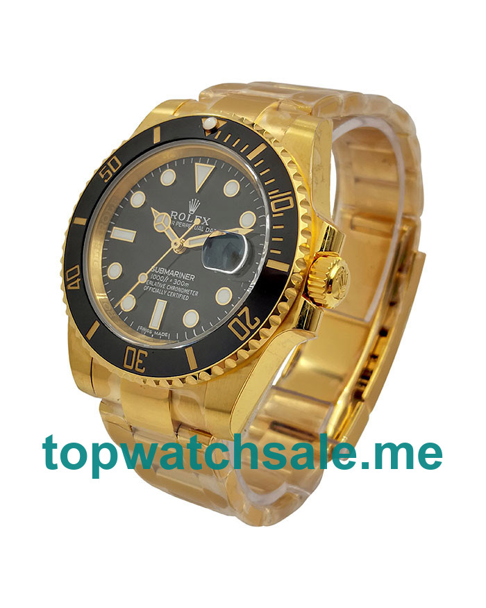 Replica Rolex Submariner 116618 LN UK - 40MM Gold Male Rolex Submariner Replica Watches - Blingwatches.co.uk