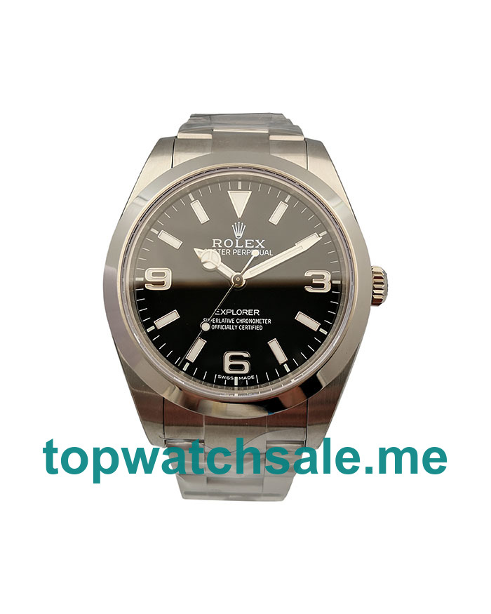 Replica Rolex Explorer 214270 UK - 39MM Steel Male Rolex Explorer Replica Watches - Blingwatches.co.uk