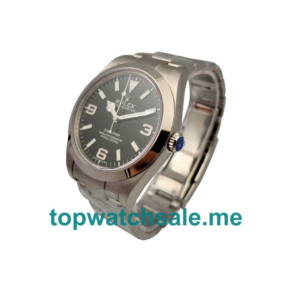 Replica Rolex Explorer 214270 UK - 39MM Steel Male Rolex Explorer Replica Watches - Blingwatches.co.uk