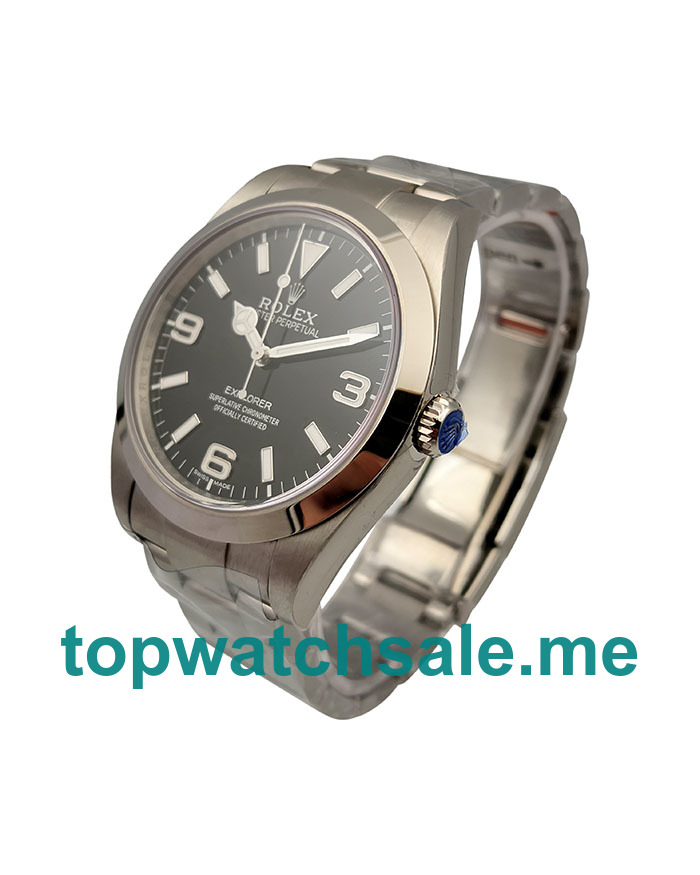 Replica Rolex Explorer 214270 UK - 39MM Steel Male Rolex Explorer Replica Watches - Blingwatches.co.uk
