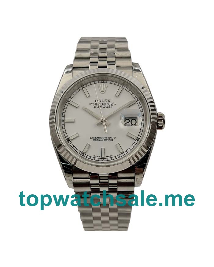 Replica Rolex Datejust 116234 UK - 36MM Steel Male Rolex Datejust Replica Watches - Watchestop.me