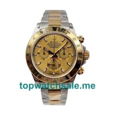 Replica Rolex Daytona 116523 UK - 40MM Steel Male Rolex Daytona Replica Watches - Watchestop.me