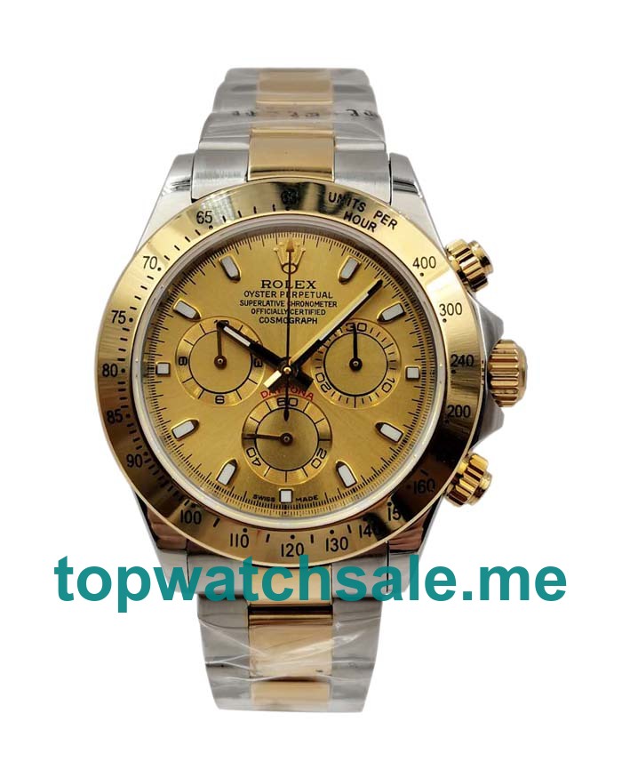 Replica Rolex Daytona 116523 UK - 40MM Steel Male Rolex Daytona Replica Watches - Blingwatches.co.uk