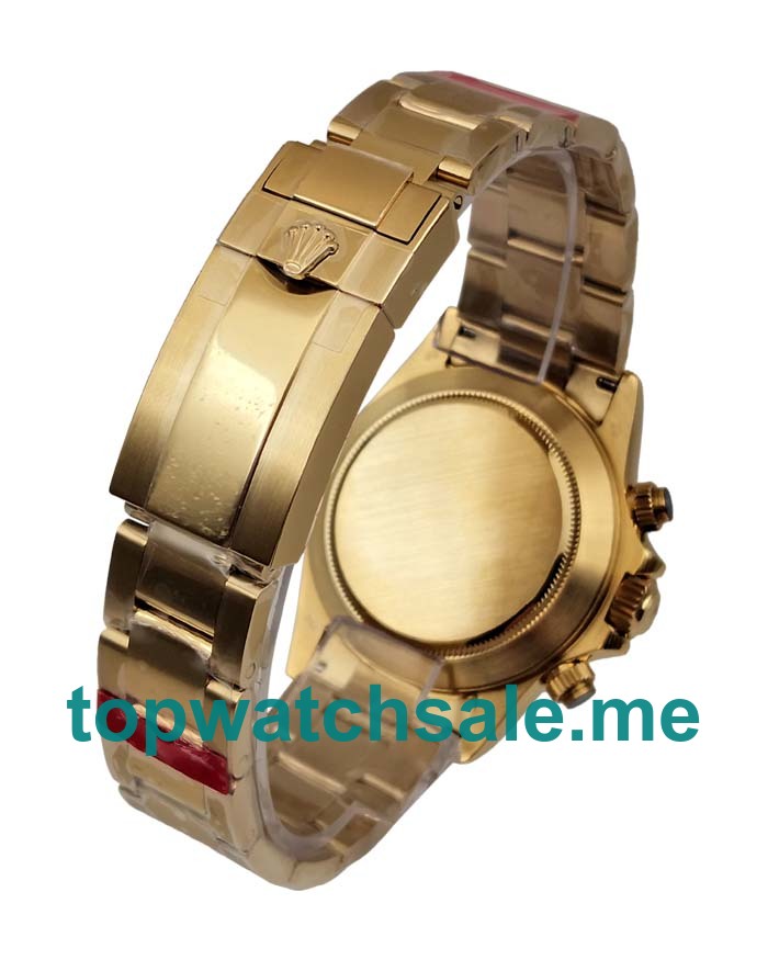 Replica Rolex Daytona 116528 UK - 40MM Gold Male Rolex Daytona Replica Watches - Blingwatches.co.uk