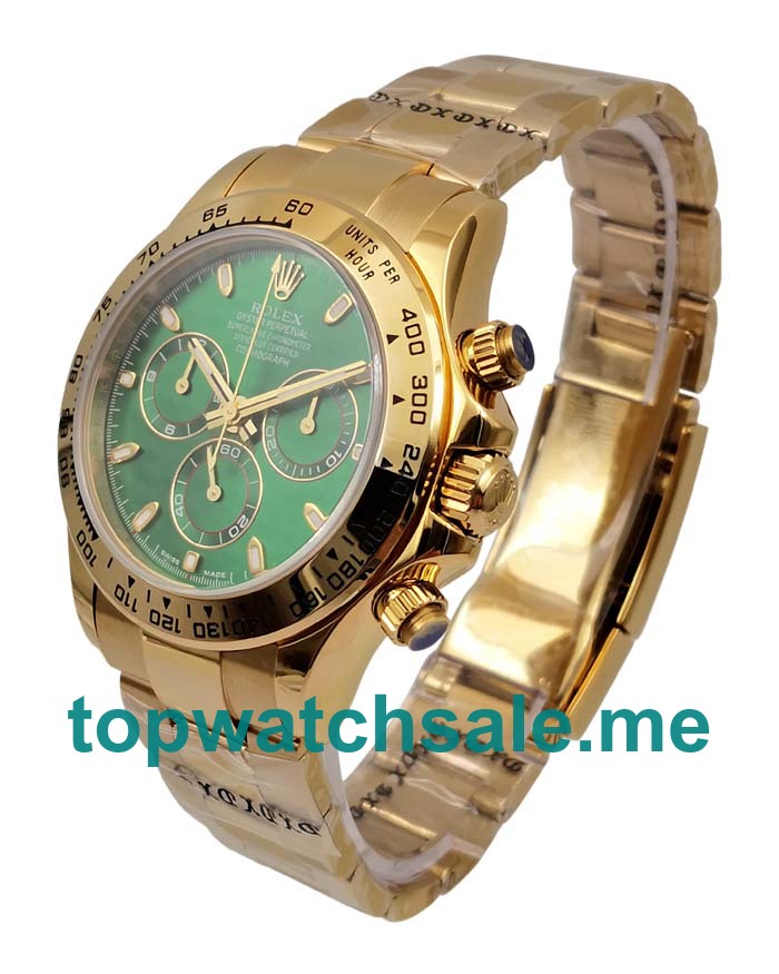 Replica Rolex Daytona 116508 UK - 40MM Gold Male Rolex Daytona Replica Watches - Blingwatches.co.uk