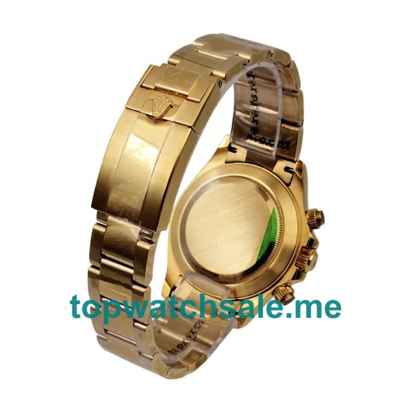 Replica Rolex Daytona 116508 UK - 40MM Gold Male Rolex Daytona Replica Watches - Blingwatches.co.uk