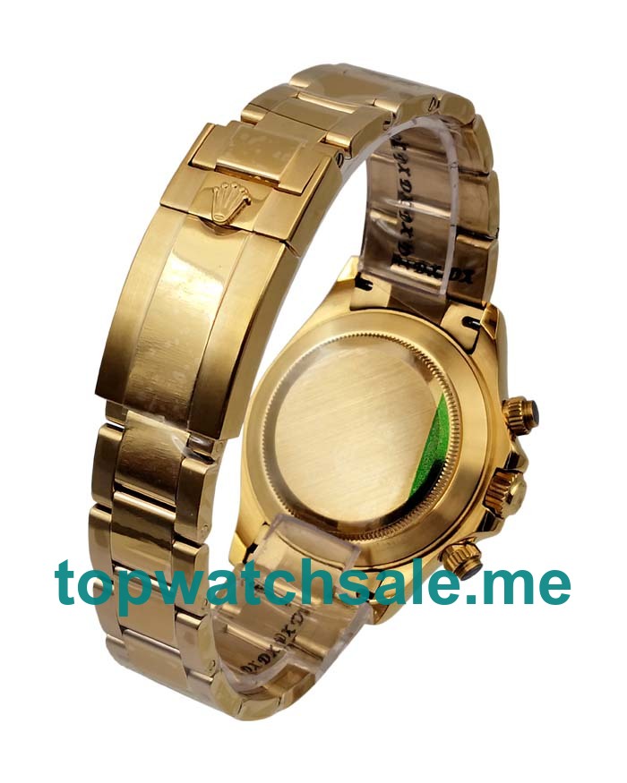 Replica Rolex Daytona 116508 UK - 40MM Gold Male Rolex Daytona Replica Watches - Blingwatches.co.uk