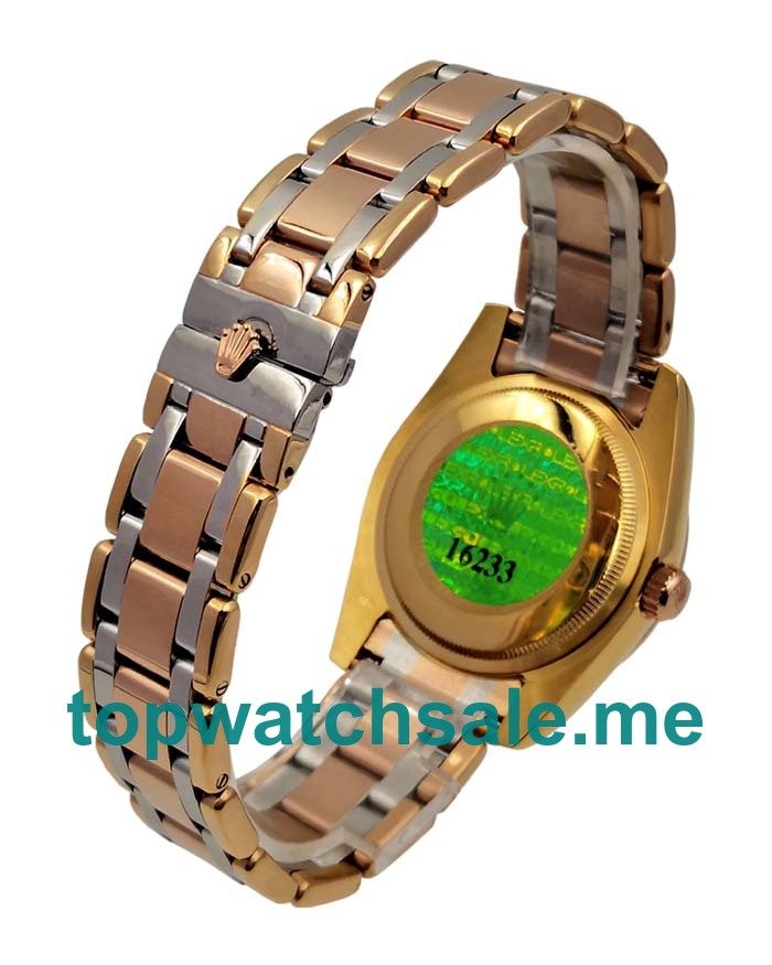 Replica Rolex Day-Date 118348 UK - 36MM Rose Gold & Yellow Gold Male Rolex Day-Date Replica Watches - Blingwatches.co.uk