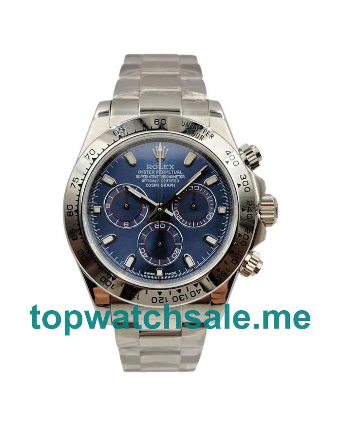 Replica Rolex Daytona 116509 UK - 40MM Steel Male Rolex Daytona Replica Watches - Blingwatches.co.uk