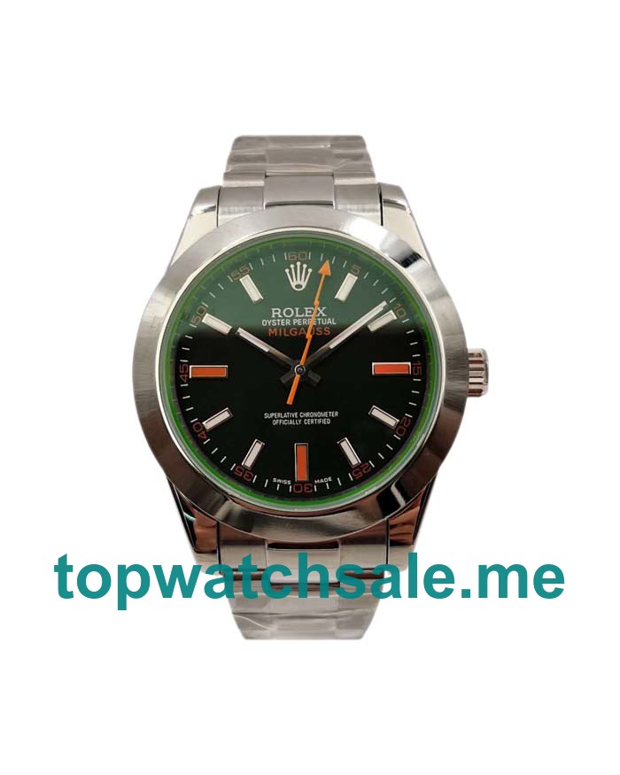 Replica Rolex Milgauss 116400 GV UK - 40MM Steel Male Rolex Milgauss Replica Watches - Blingwatches.co.uk