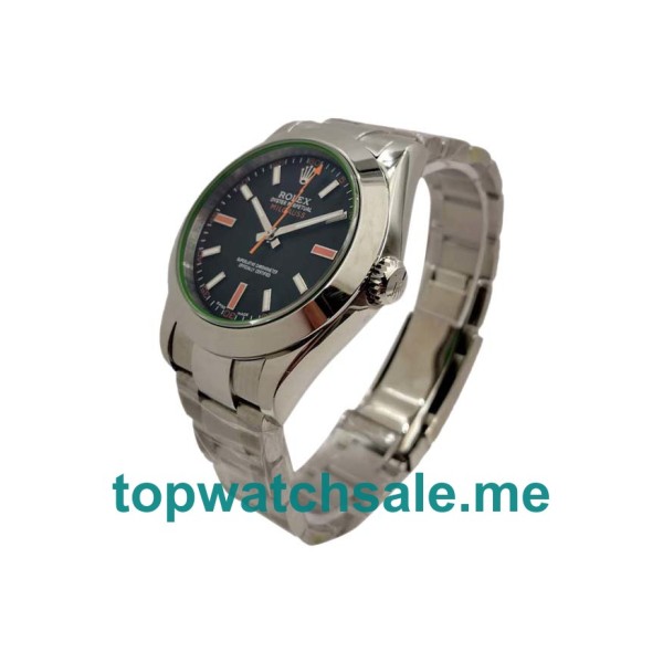 Replica Rolex Milgauss 116400 GV UK - 40MM Steel Male Rolex Milgauss Replica Watches - Blingwatches.co.uk