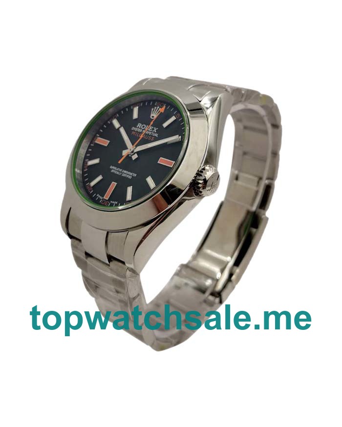Replica Rolex Milgauss 116400 GV UK - 40MM Steel Male Rolex Milgauss Replica Watches - Blingwatches.co.uk