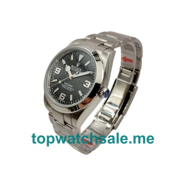 Replica Rolex Explorer 214270 UK - 39MM Steel Men Rolex Explorer Replica Watches - Blingwatches.co.uk