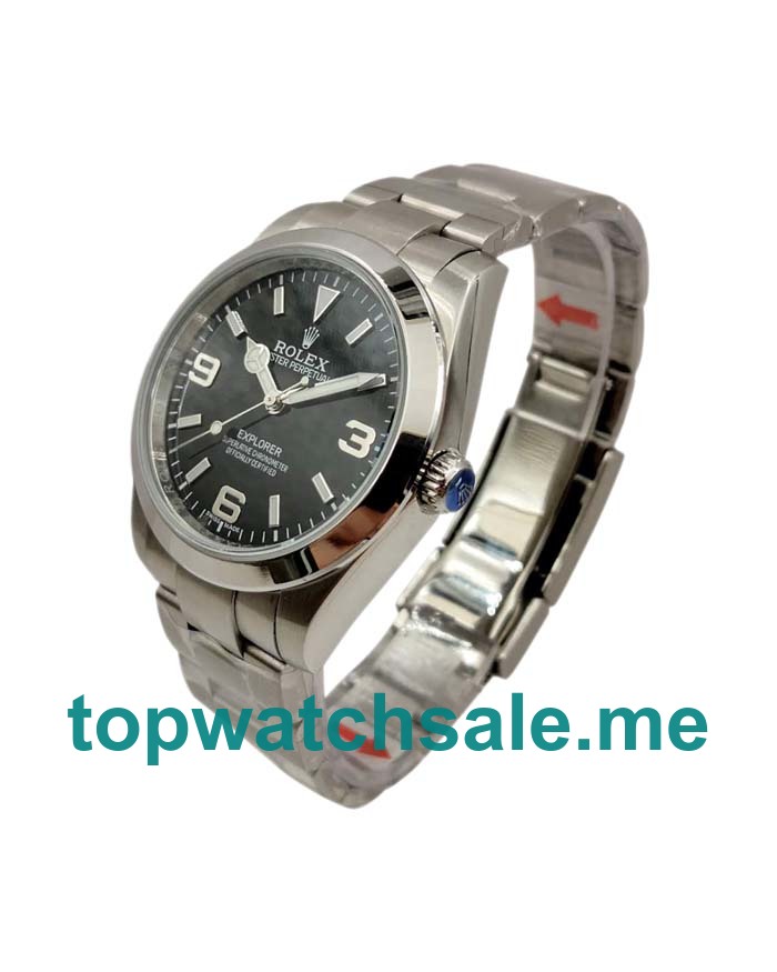 Replica Rolex Explorer 214270 UK - 39MM Steel Men Rolex Explorer Replica Watches - Blingwatches.co.uk