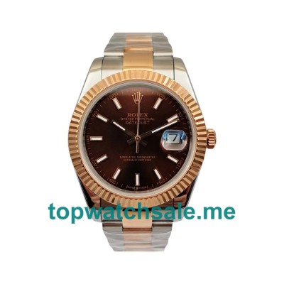 Replica Rolex Datejust 126331 UK - 41MM Steel & Rose Gold Male Rolex Datejust Replica Watches - Blingwatches.co.uk