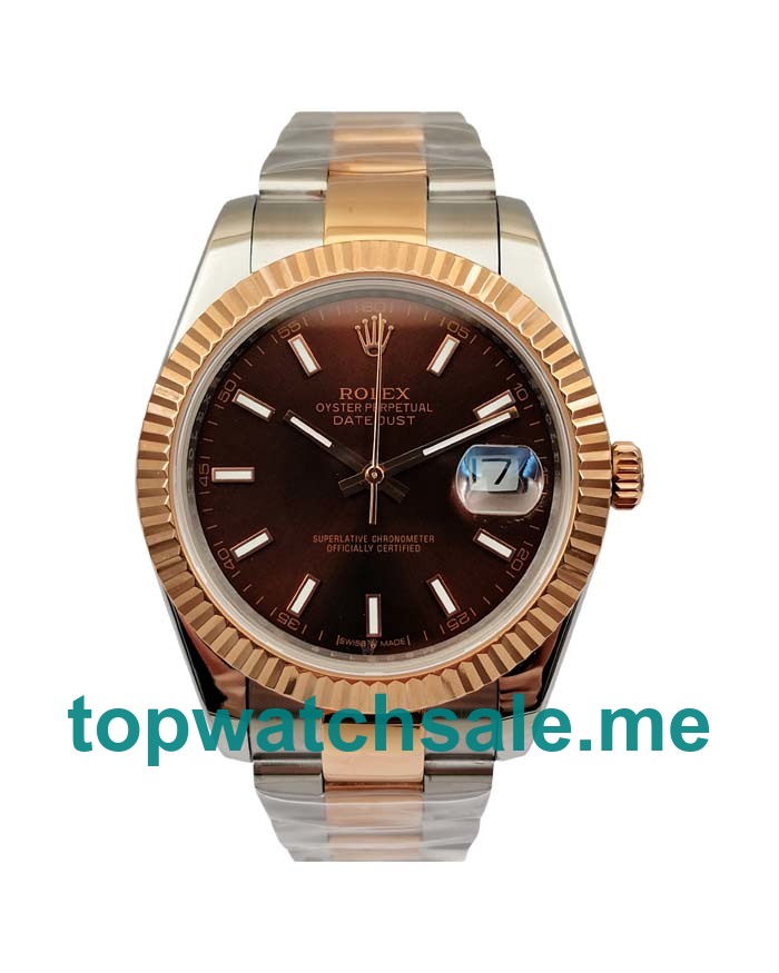 Replica Rolex Datejust 126331 UK - 41MM Steel & Rose Gold Male Rolex Datejust Replica Watches - Blingwatches.co.uk