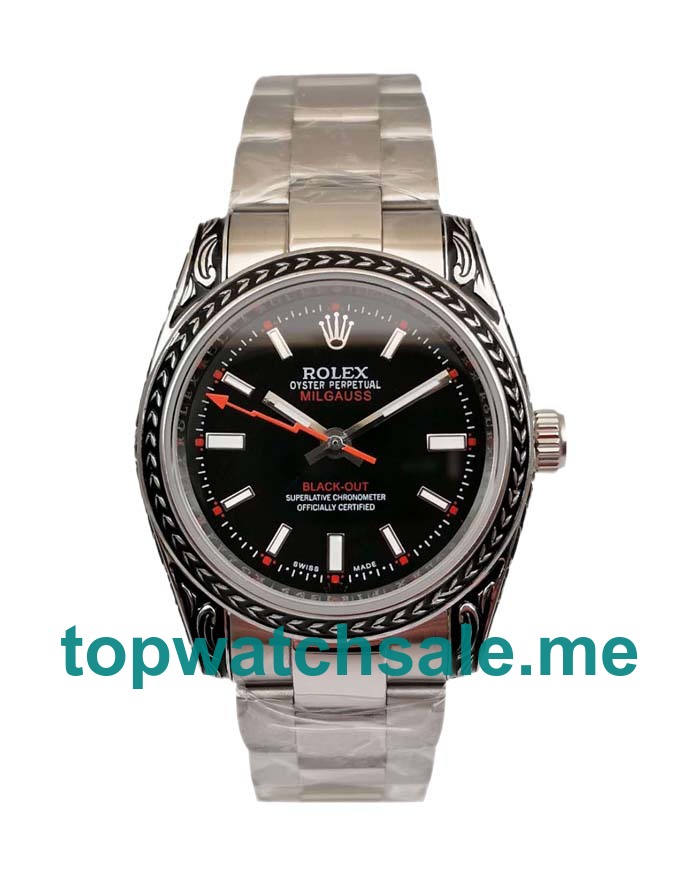 Replica Rolex Milgauss 116400 UK - 36MM Steel Male Rolex Milgauss Replica Watches - Blingwatches.co.uk