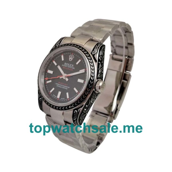 Replica Rolex Milgauss 116400 UK - 36MM Steel Male Rolex Milgauss Replica Watches - Blingwatches.co.uk