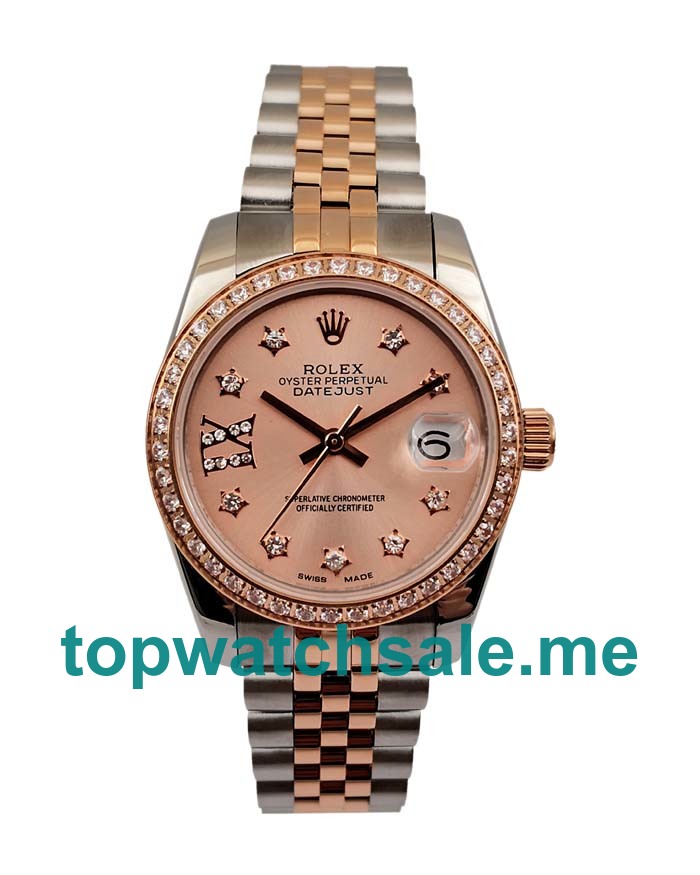 Replica Rolex Datejust 279381 UK - 31MM Steel & Rose Gold Female Rolex Datejust Replica Watches - Blingwatches.co.uk
