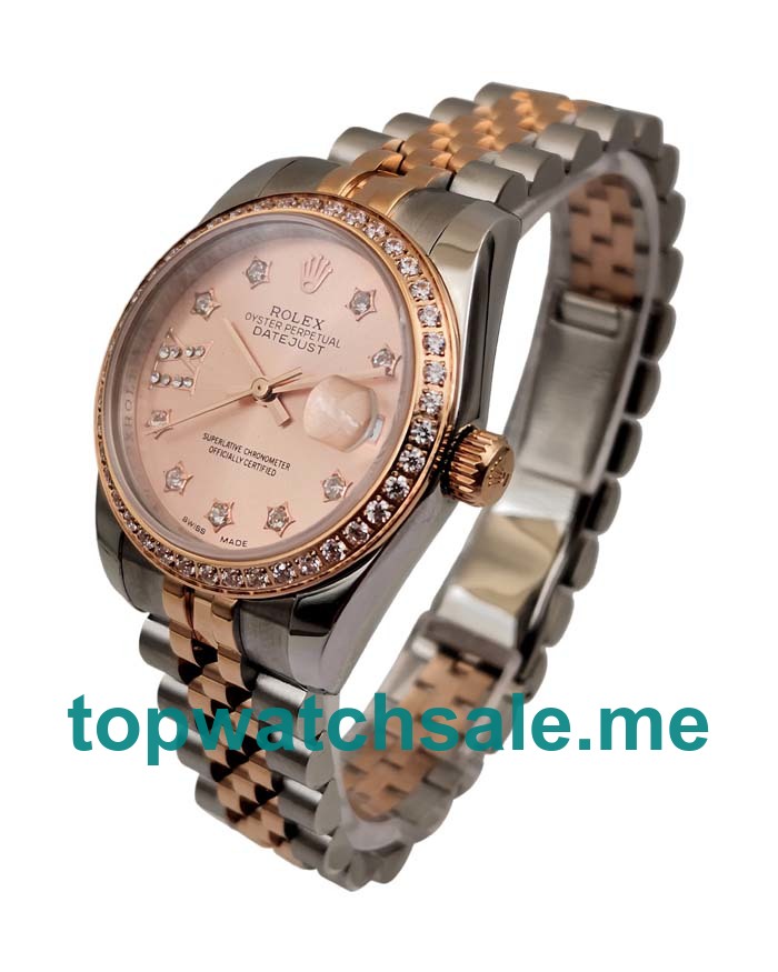 Replica Rolex Datejust 279381 UK - 31MM Steel & Rose Gold Female Rolex Datejust Replica Watches - Blingwatches.co.uk