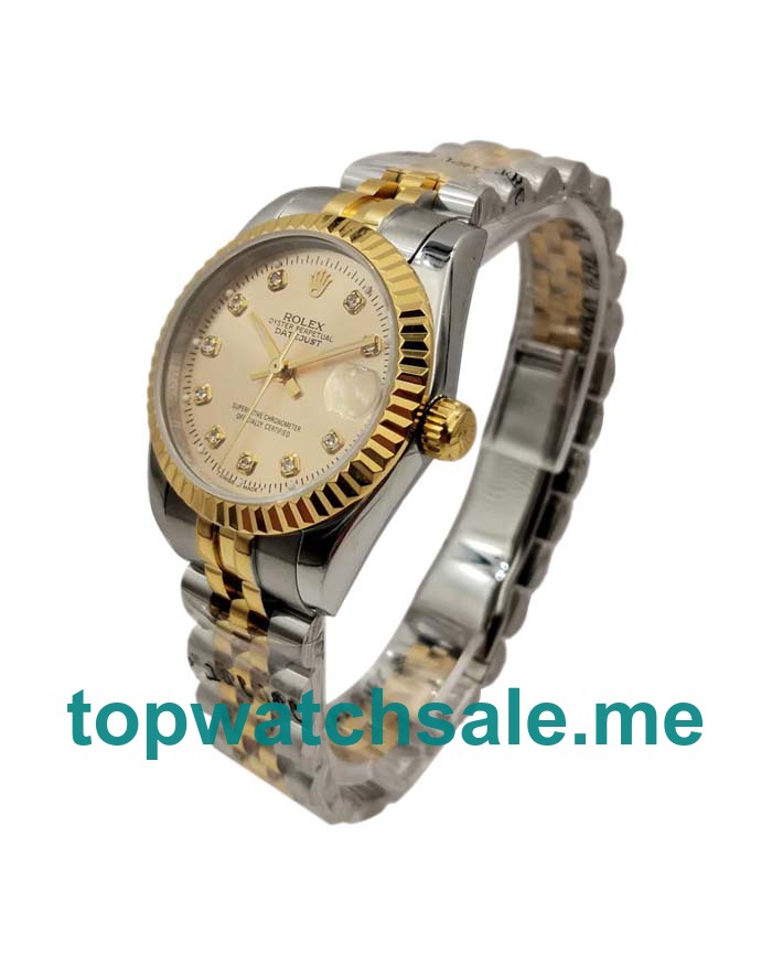 Replica Rolex Datejust 178273 UK - 31MM Steel & Yellow Gold Female Rolex Datejust Replica Watches - Blingwatches.co.uk