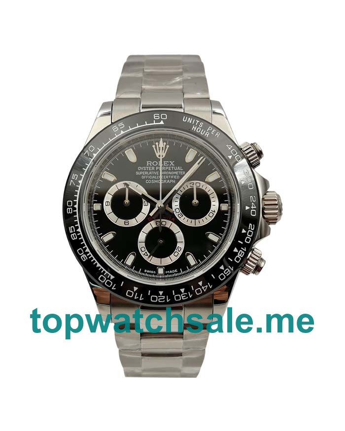 Replica Rolex Daytona 116500 UK - 40MM Steel Male Rolex Daytona Replica Watches - Blingwatches.co.uk