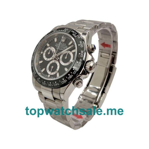 Replica Rolex Daytona 116500 UK - 40MM Steel Male Rolex Daytona Replica Watches - Blingwatches.co.uk