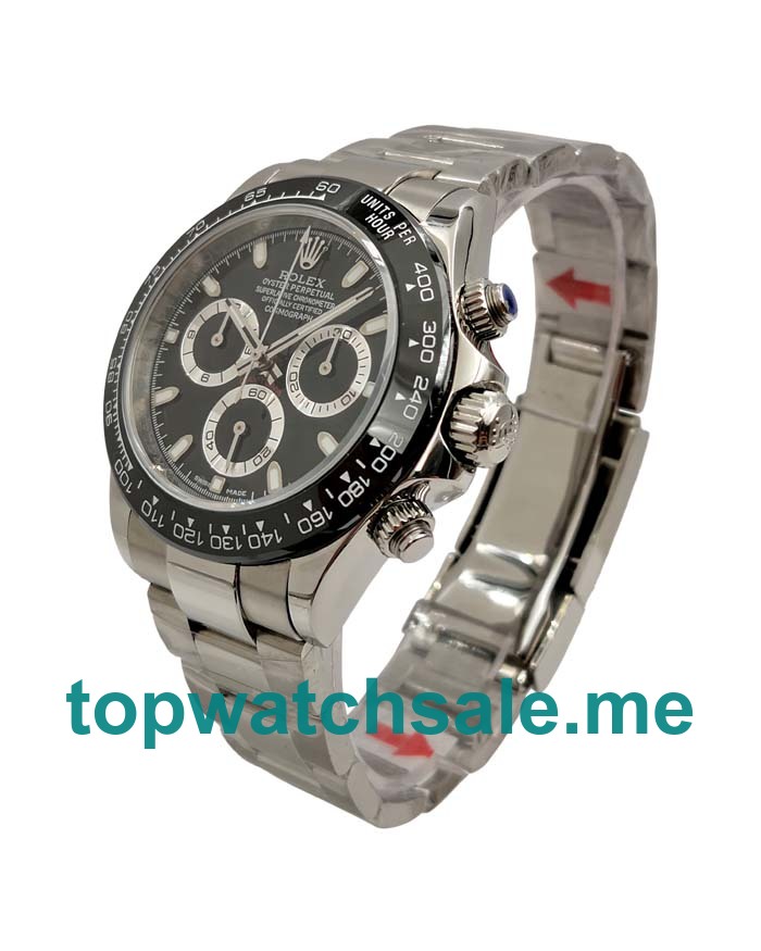 Replica Rolex Daytona 116500 UK - 40MM Steel Male Rolex Daytona Replica Watches - Blingwatches.co.uk