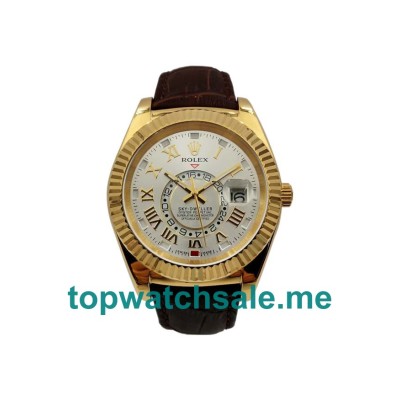 Replica Rolex Sky-Dweller 326138 UK - 40.5MM Gold Male Rolex Sky-Dweller Replica Watches - Blingwatches.co.uk