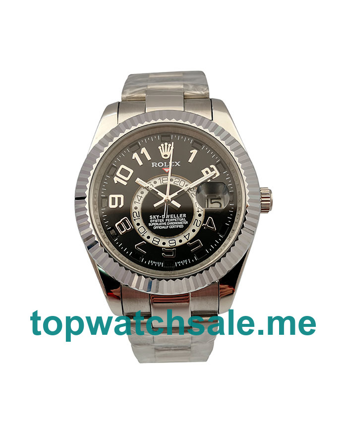 Replica Rolex Sky-Dweller 326939 UK - 40.5MM White Gold Male Rolex Sky-Dweller Replica Watches - Blingwatches.co.uk