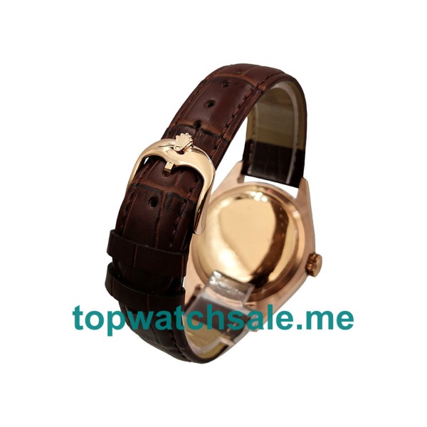 Replica Rolex Cellini 50505 UK - 39MM Rose Gold Male Rolex Cellini Replica Watches - Blingwatches.co.uk