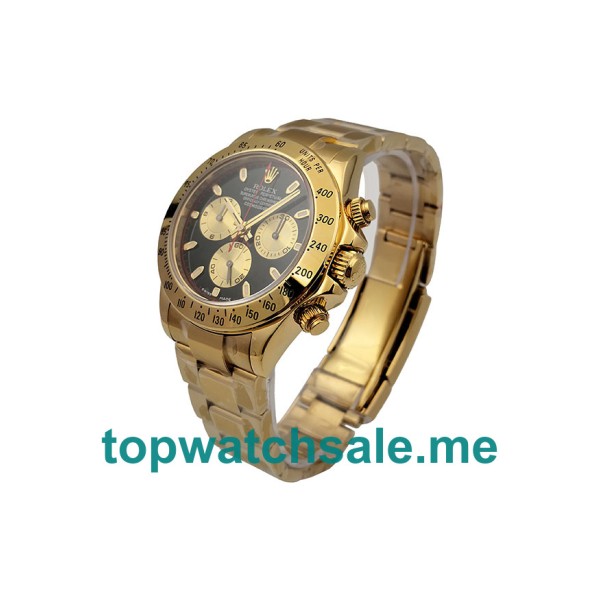 Replica Rolex Daytona 116528 UK - 40MM Gold Male Rolex Daytona Replica Watches - Blingwatches.co.uk