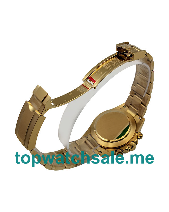 Replica Rolex Daytona 116528 UK - 40MM Gold Male Rolex Daytona Replica Watches - Blingwatches.co.uk