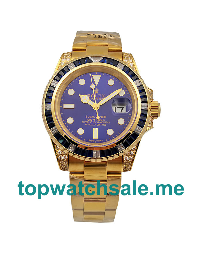 Replica Rolex Submariner 116618 UK - 40MM Gold Male Rolex Submariner Replica Watches - Blingwatches.co.uk