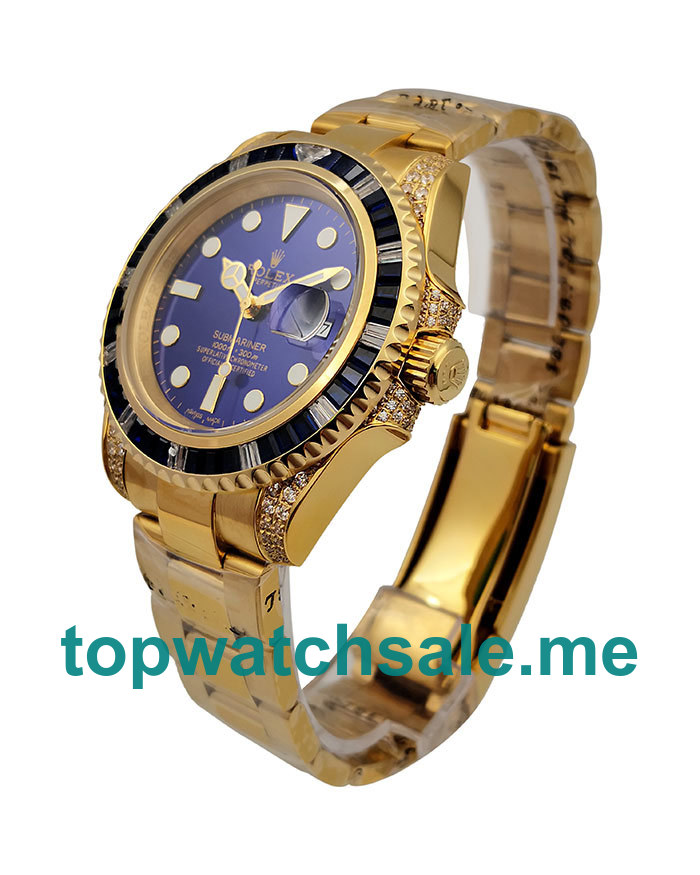 Replica Rolex Submariner 116618 UK - 40MM Gold Male Rolex Submariner Replica Watches - Blingwatches.co.uk