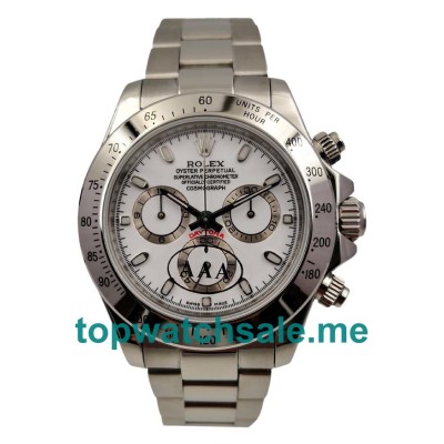 Replica Rolex Daytona 116520 UK - 40MM Steel Male Rolex Daytona Replica Watches - Blingwatches.co.uk