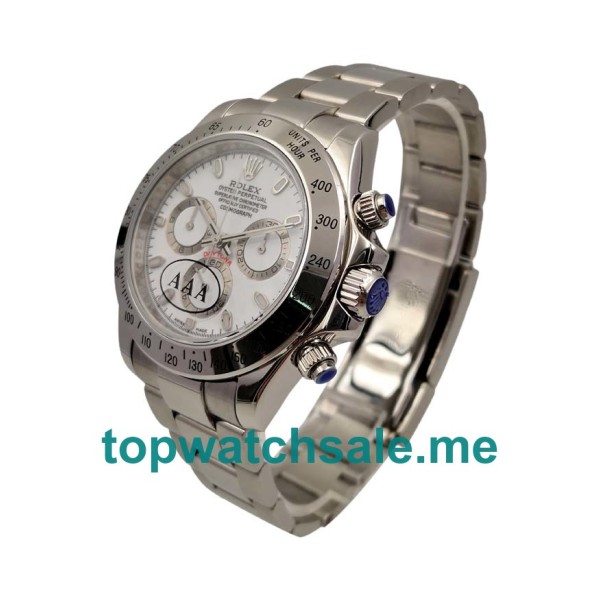 Replica Rolex Daytona 116520 UK - 40MM Steel Male Rolex Daytona Replica Watches - Blingwatches.co.uk