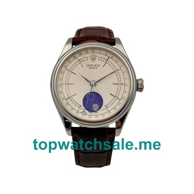 Replica Rolex Cellini 50535 UK - 39MM Steel Male Rolex Cellini Replica Watches - Blingwatches.co.uk