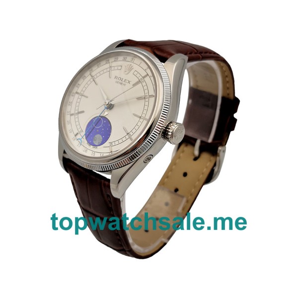Replica Rolex Cellini 50535 UK - 39MM Steel Male Rolex Cellini Replica Watches - Blingwatches.co.uk