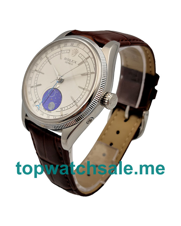 Replica Rolex Cellini 50535 UK - 39MM Steel Male Rolex Cellini Replica Watches - Blingwatches.co.uk
