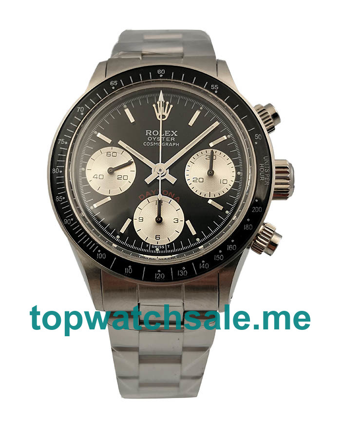 Replica Rolex Daytona 6263 UK - 37.5MM Steel Male Rolex Daytona Replica Watches - Blingwatches.co.uk
