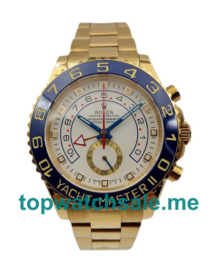 Replica Rolex Yacht-Master II 116688 JF UK - 44MM Yellow Gold Male Rolex Yacht-Master II Replica Watches - Blingwatches.co.uk