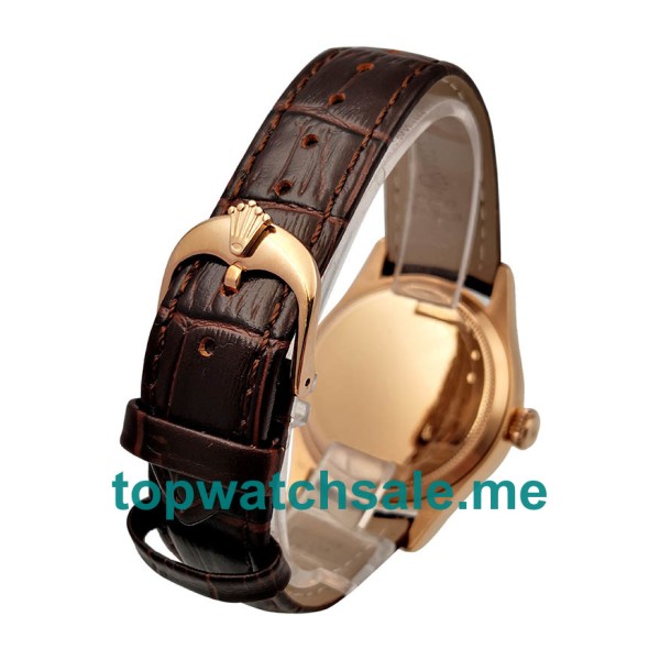 Replica Rolex Cellini Date 50515 VF UK - 39MM Rose Gold Male Rolex Cellini Date Replica Watches - Blingwatches.co.uk