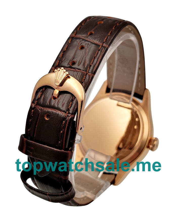 Replica Rolex Cellini Date 50515 VF UK - 39MM Rose Gold Male Rolex Cellini Date Replica Watches - Blingwatches.co.uk