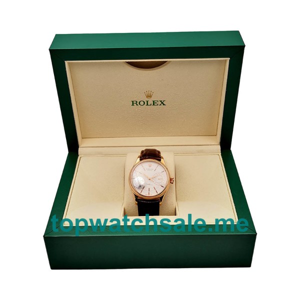 Replica Rolex Cellini Date 50515 VF UK - 39MM Rose Gold Male Rolex Cellini Date Replica Watches - Blingwatches.co.uk