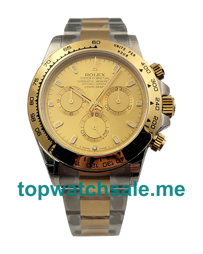 Replica Rolex Cosmograph Daytona 116503 3A UK - 40MM Steel & Gold Male Rolex Cosmograph Daytona Replica Watches - Blingwatches.co.uk